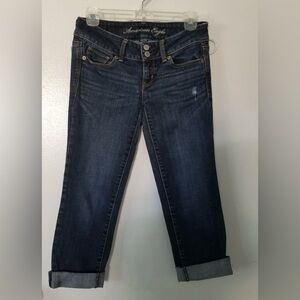 American Eagle Outfitters Acid Wash Capris & Cropped Jeans